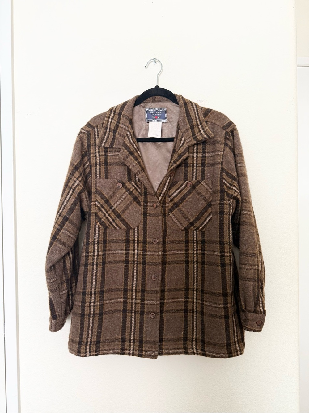 🤎 vintage 90’s grunge alt flannel plaid unisex shacket